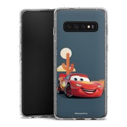 Silikon Glitter Case transparent-silber