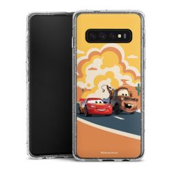 Silikon Glitter Case transparent-silber