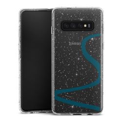 Silikon Glitter Case transparent-silber