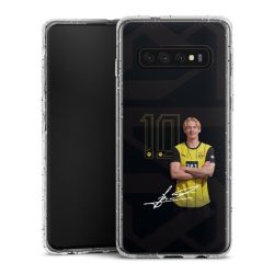 Silikon Glitter Case transparent-silber