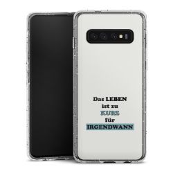 Silikon Glitter Case transparent-silber