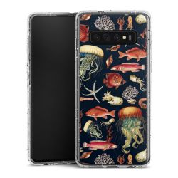 Silikon Glitter Case transparent-silber