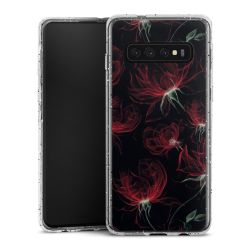 Silikon Glitter Case transparent-silber