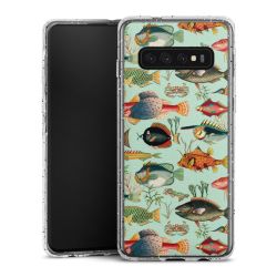 Silikon Glitter Case transparent-silber