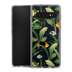 Silikon Glitter Case transparent-silber