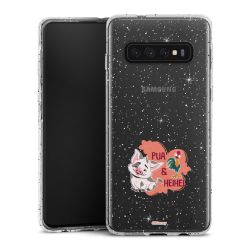 Silikon Glitter Case transparent-silber