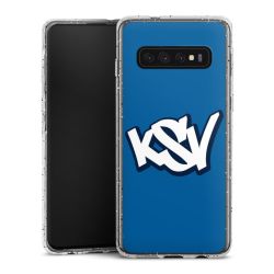 Silikon Glitter Case transparent-silber