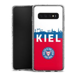 Silikon Glitter Case transparent-silber