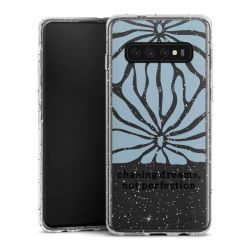 Silikon Glitter Case transparent-silber