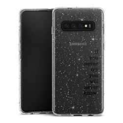 Silikon Glitter Case transparent-silber
