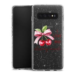 Silikon Glitter Case transparent-silber