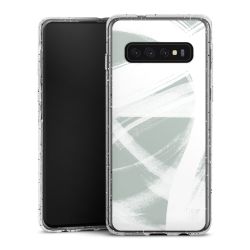 Silikon Glitter Case transparent-silber