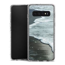 Silikon Glitter Case transparent-silber