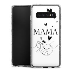 Silikon Glitter Case transparent-silber