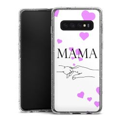 Silikon Glitter Case transparent-silber