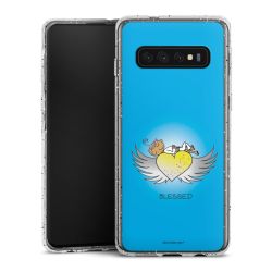 Silikon Glitter Case transparent-silber