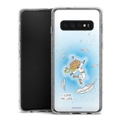 Silikon Glitter Case transparent-silber