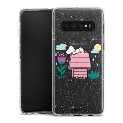 Silikon Glitter Case transparent-silber