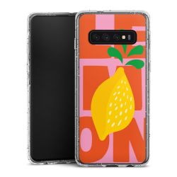 Silikon Glitter Case transparent-silber