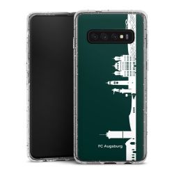 Silikon Glitter Case transparent-silber