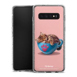 Silikon Glitter Case transparent-silber