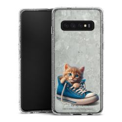 Silikon Glitter Case transparent-silber