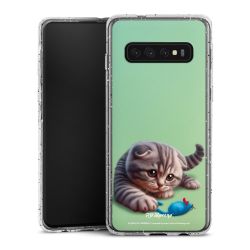 Silikon Glitter Case transparent-silber