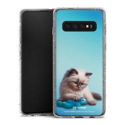 Silikon Glitter Case transparent-silber