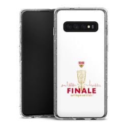 Silikon Glitter Case transparent-silber