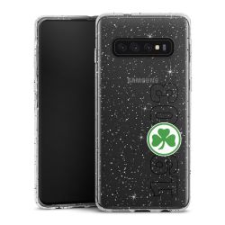 Silikon Glitter Case transparent-silber