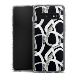 Silikon Glitter Case transparent-silber