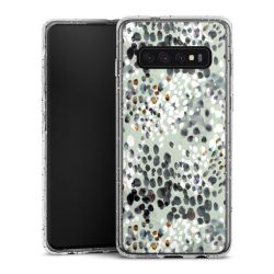 Silikon Glitter Case transparent-silber