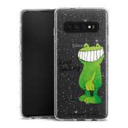 Silikon Glitter Case transparent-silber