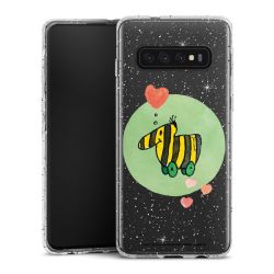 Silikon Glitter Case transparent-silber