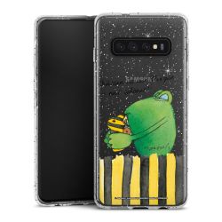 Silikon Glitter Case transparent-silber