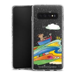 Silikon Glitter Case transparent-silber