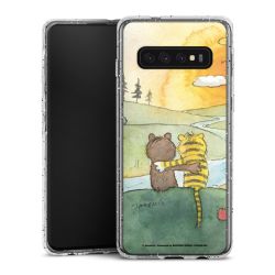 Silikon Glitter Case transparent-silber