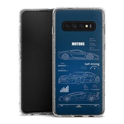 Silikon Glitter Case transparent-silber