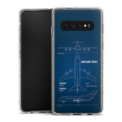 Silikon Glitter Case transparent-silber