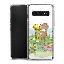 Silikon Glitter Case transparent-silber