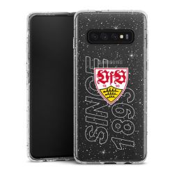 Silikon Glitter Case transparent-silber