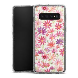 Silikon Glitter Case transparent-silber