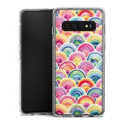 Silikon Glitter Case transparent-silber