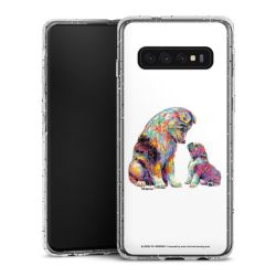 Silikon Glitter Case transparent-silber