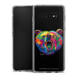 Silikon Glitter Case transparent-silber