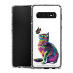 Silikon Glitter Case transparent-silber