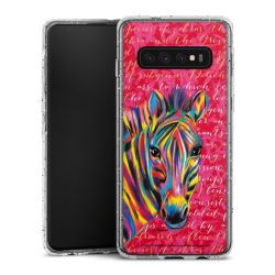 Silikon Glitter Case transparent-silber