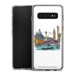 Silikon Glitter Case transparent-silber