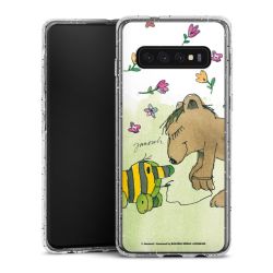 Silikon Glitter Case transparent-silber