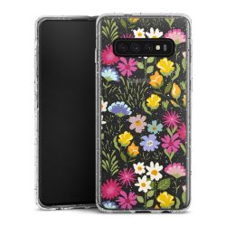 Silikon Glitter Case transparent-silber